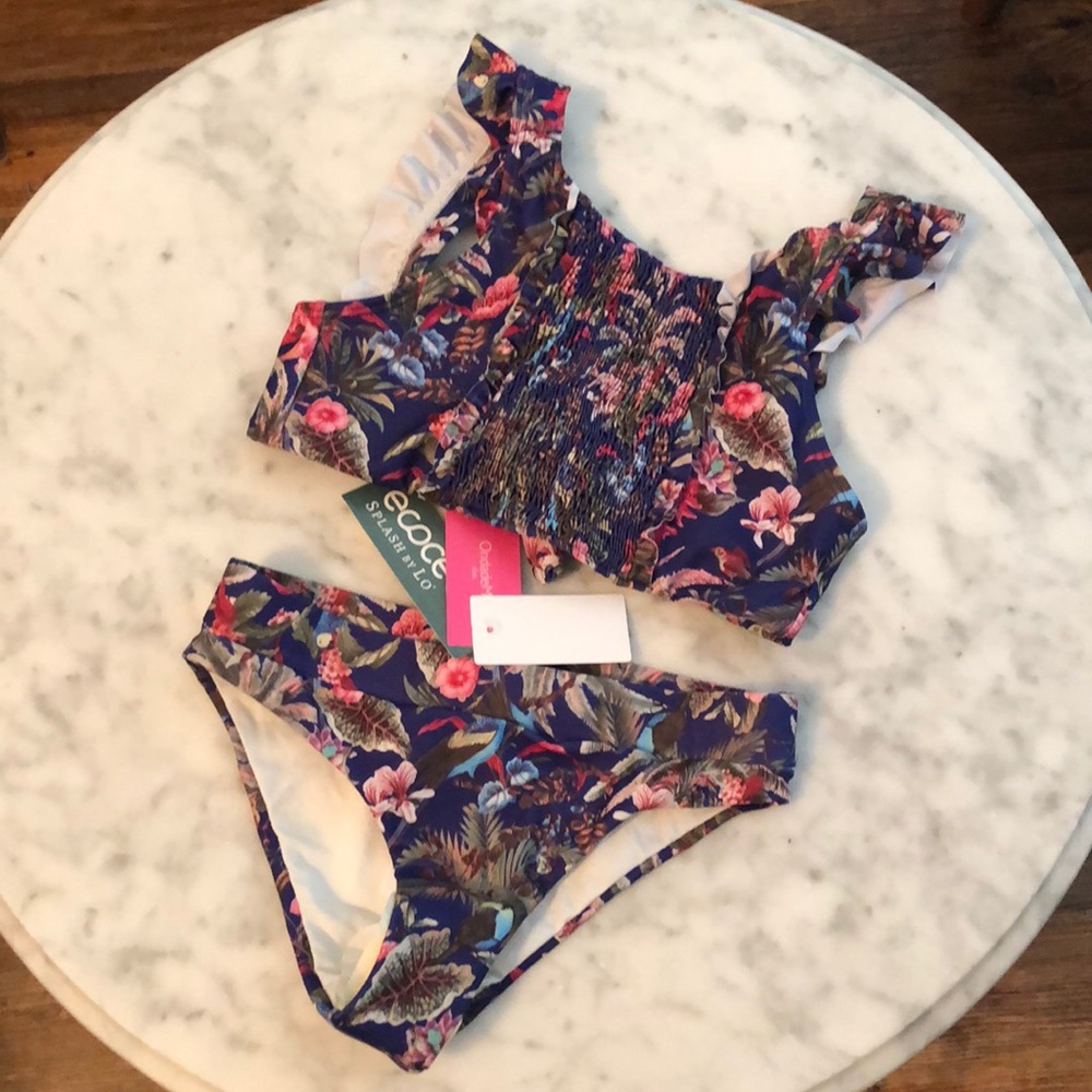 OndadeMar l Ecocean Splash By Lo Floral Two Piece Swimsuit